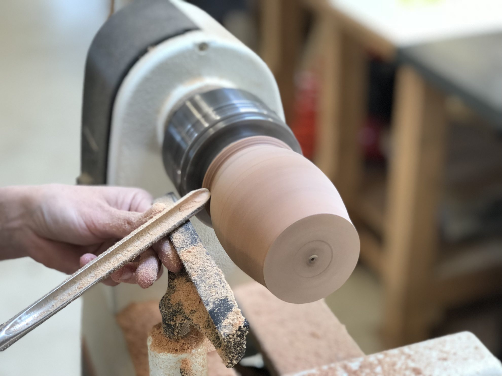 turning on the lathe, wooden cup making, lathe classes