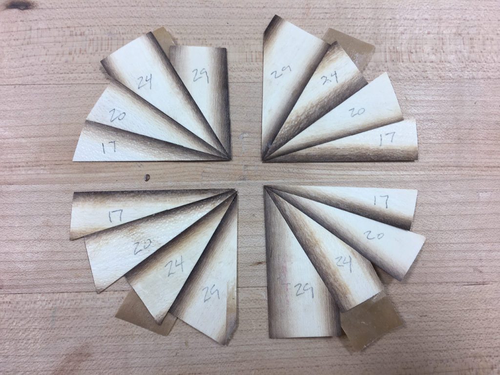 Angles for fan inlay, Federal Period Fan Inlay