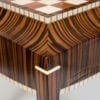 design techniques, veneer, detailed table, woodworking, learn woodworking, learn to veneer, art deco